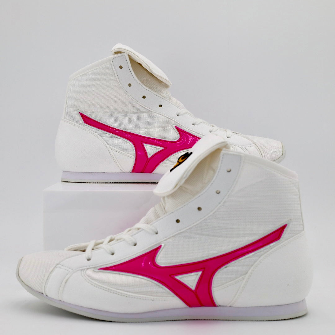 Mizuno Low-Cut Boxing Shoes White Bright Pink White
