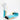 Angeles (New) premium Lace Up boxing Gloves - white / metallic aqua / metallic gold