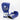 Angeles Lace Up Premium Training Gloves - flat metallic blue / white