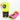 New Sporting 2/B Lace Up Training Gloves - neon yellow / hot pink / black