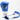 Angeles (New) premium Lace Up boxing Gloves - metallic blue / metallic silver