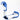Angeles (New) premium Lace Up boxing Gloves - metallic blue / metallic silver