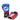 Angeles premium pro fight gloves - blue / red / white