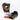 Angeles Lace Up Premium Training Gloves - Black / metallic red / metallic gold