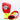 New Sporting HGP Lace Up Training Gloves - Red / neon yellow / metallic silver