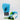 GLEZ Lace Up Training Gloves - Sky blue / lime green / white