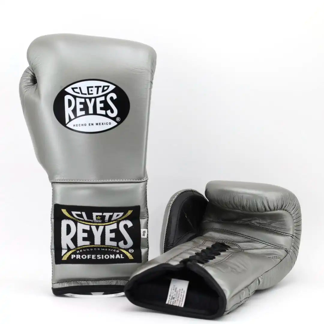 Cleto Reyes Lace Up Training Gloves - Silver – The Boxer Boutique